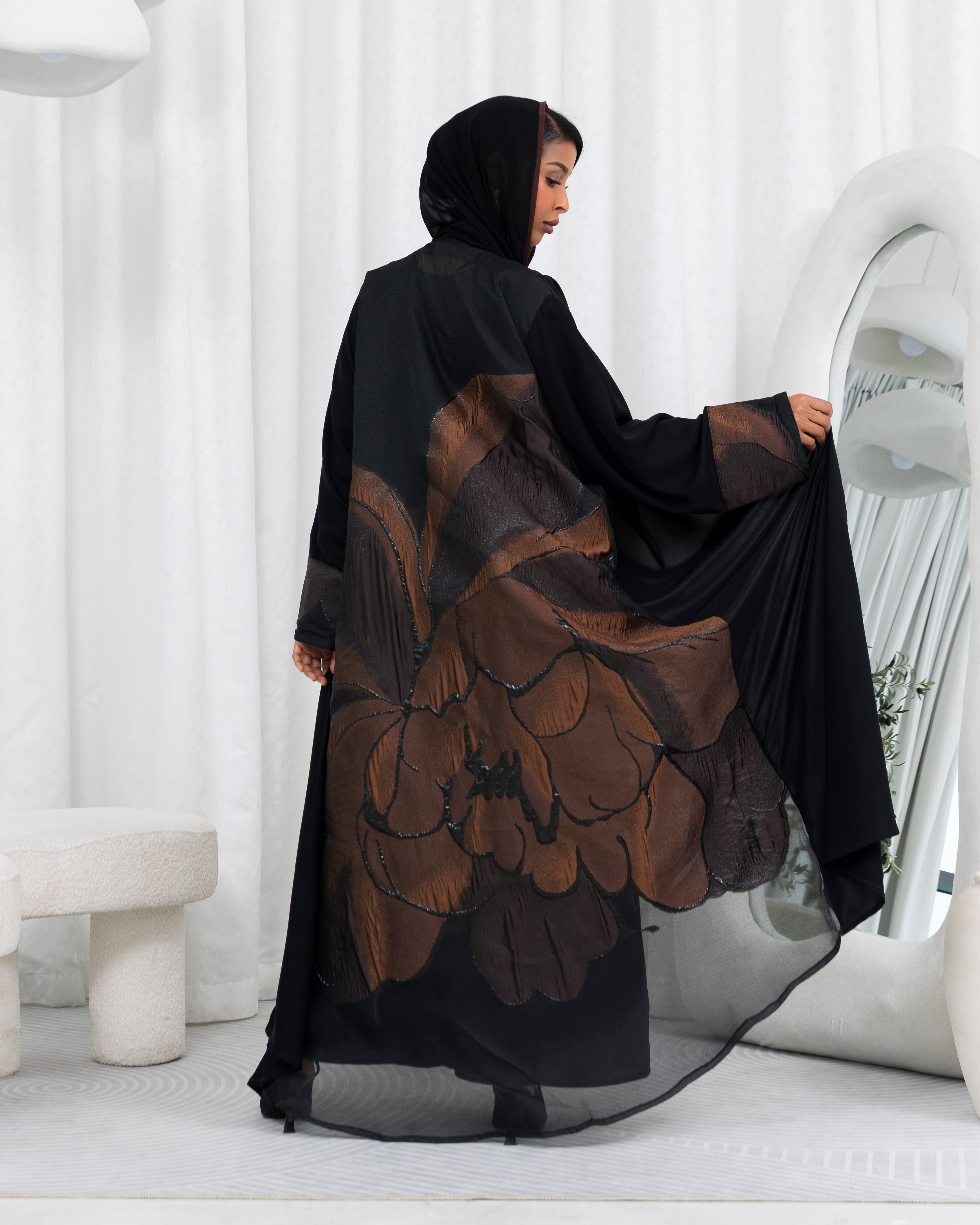 Golden Ember Abaya