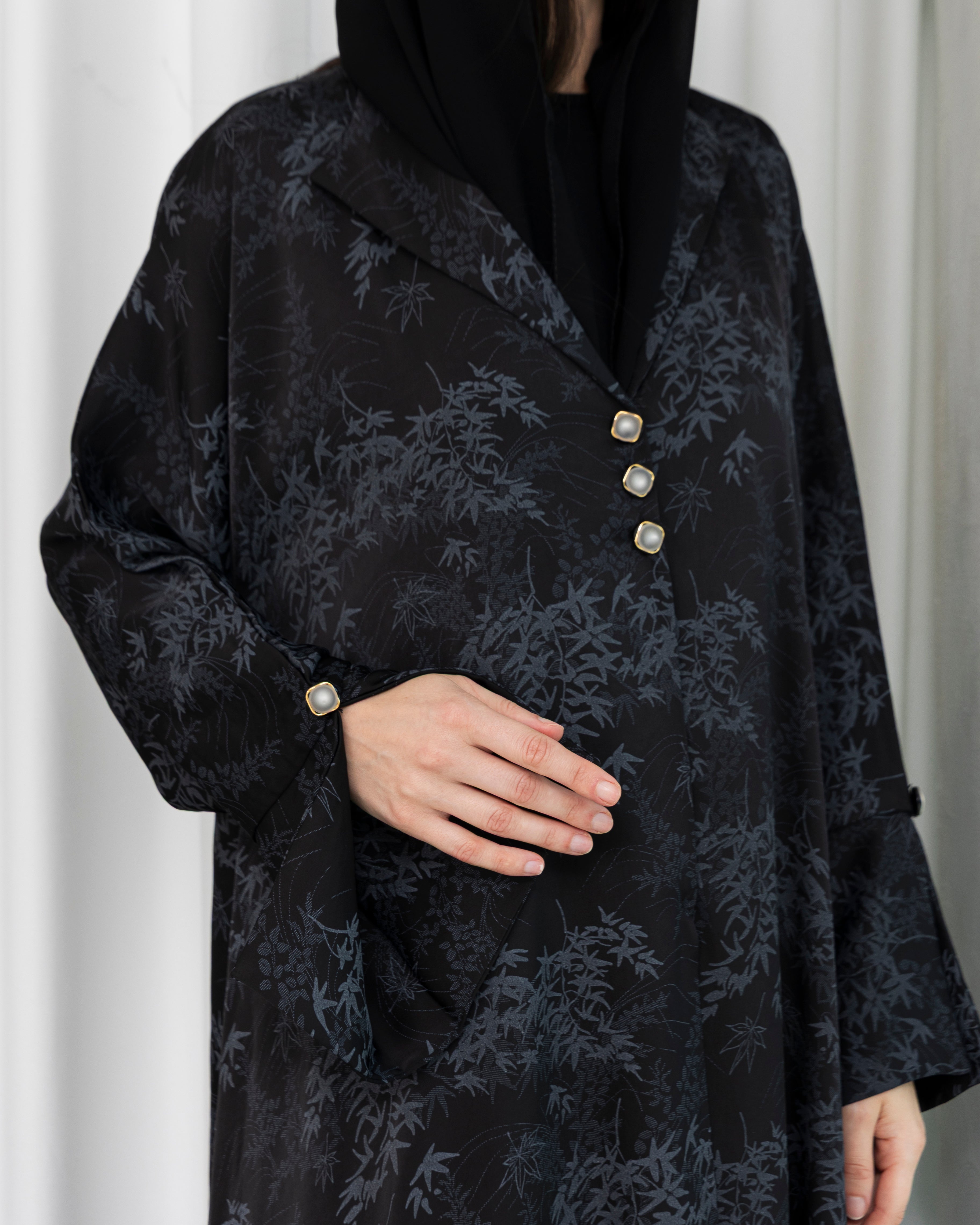 Gold Noir Abaya (Only grey available)