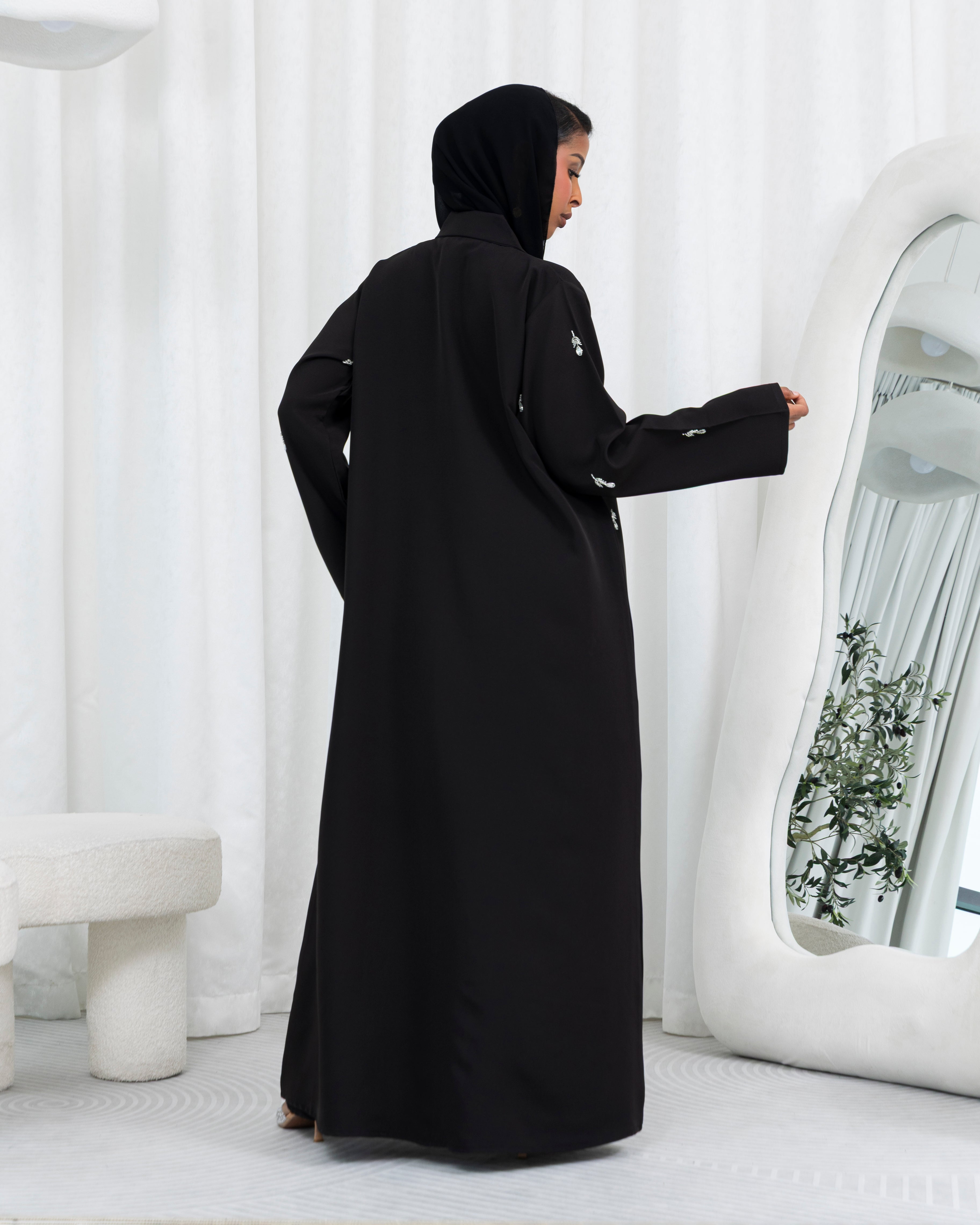 Black Embellished Abaya